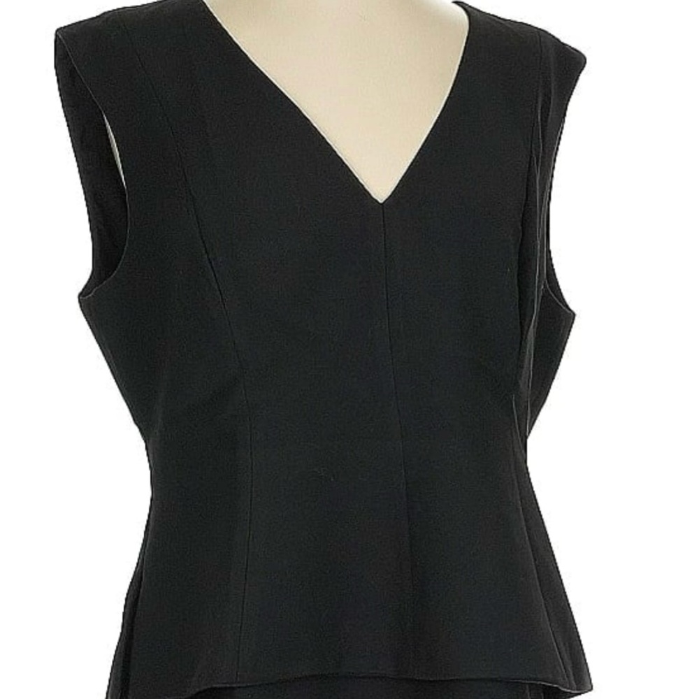 BCBGMaxAzria Black V-Neck Blouse